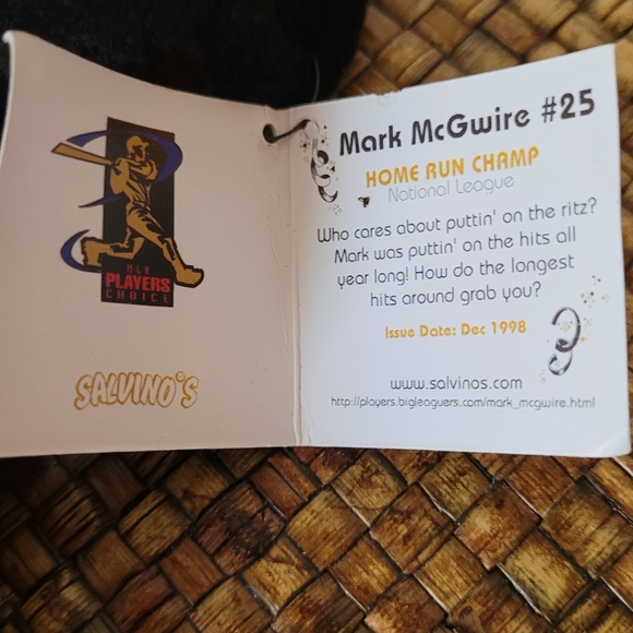 Salvino's Bammers, Black #25 Mark McGwire Baseball - Picture 2 of 5